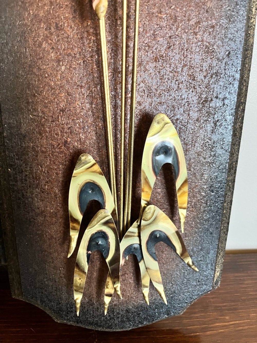 Vintage Style Brown Wall Plaque Set with Golden Accents - Home Wall Decor - Picture 6 of 8